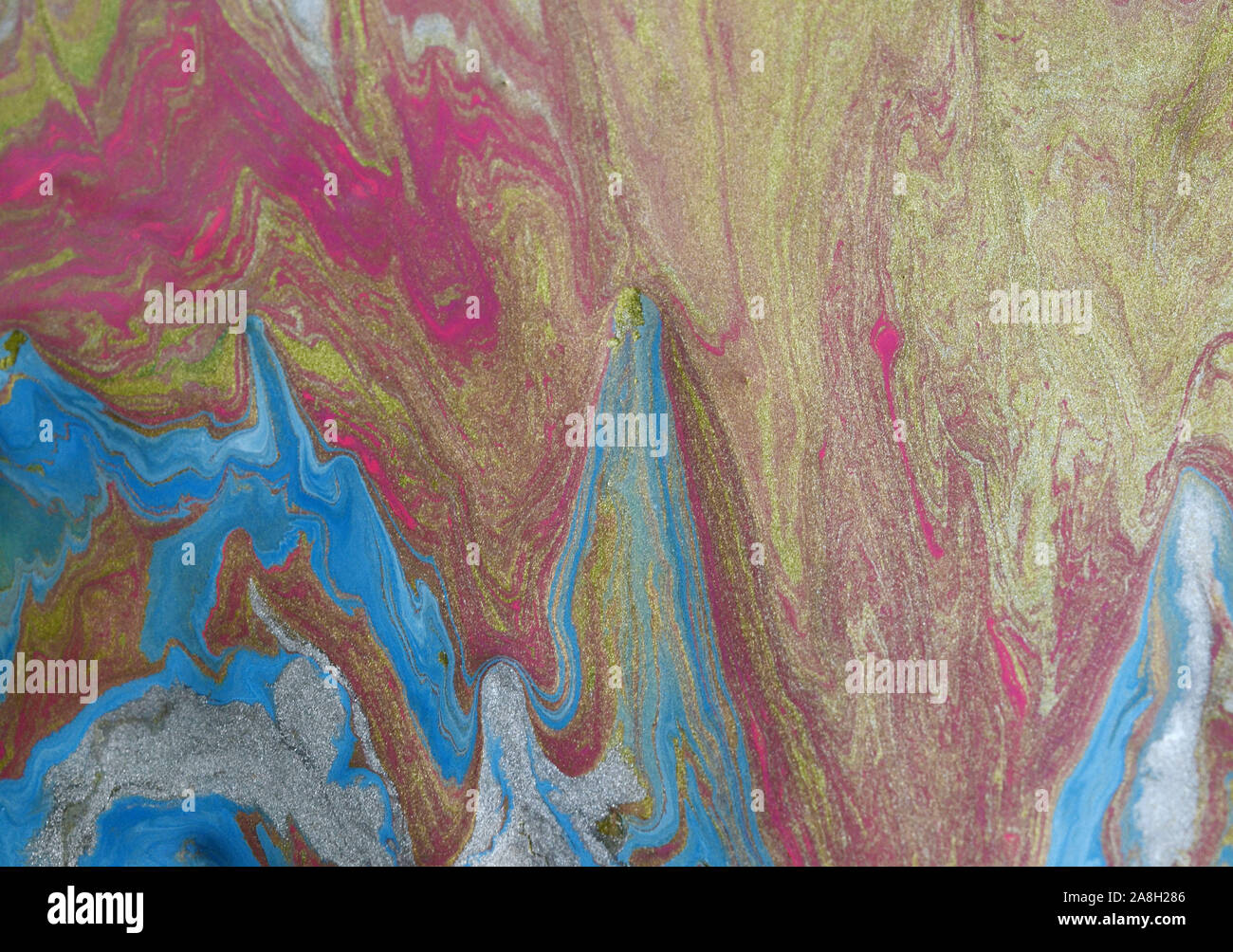 Colorful abstract painting background. Liquid marbling paint background ...