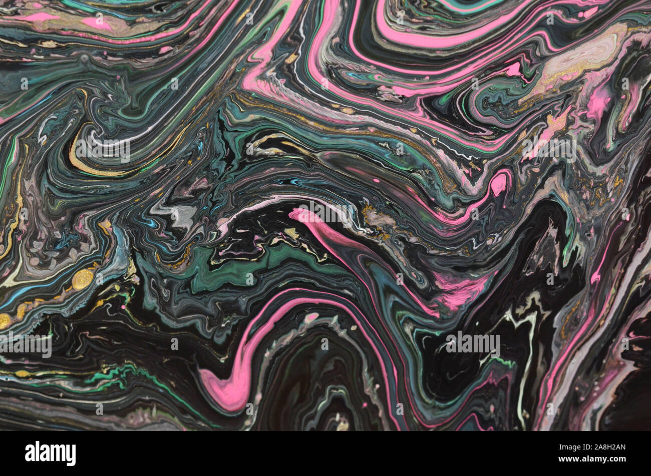 Bubbling Ink Texture Blur flow bubble ink hi-res stock photography and images - Alamy