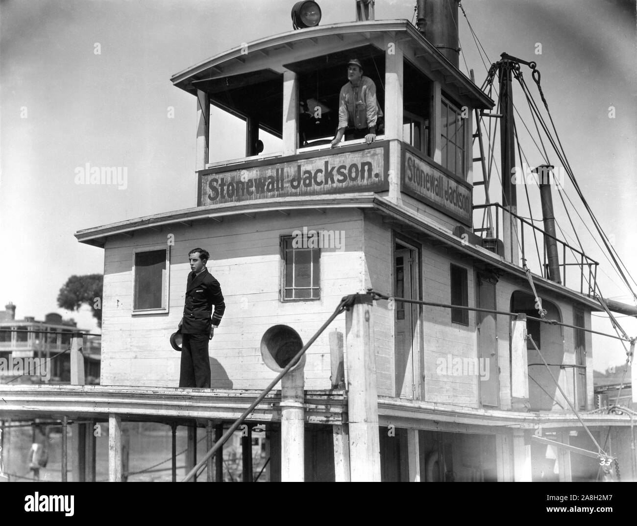 BUSTER KEATON and ERNEST TORRENCE in STEAMBOAT BILL JR 1928 directors
