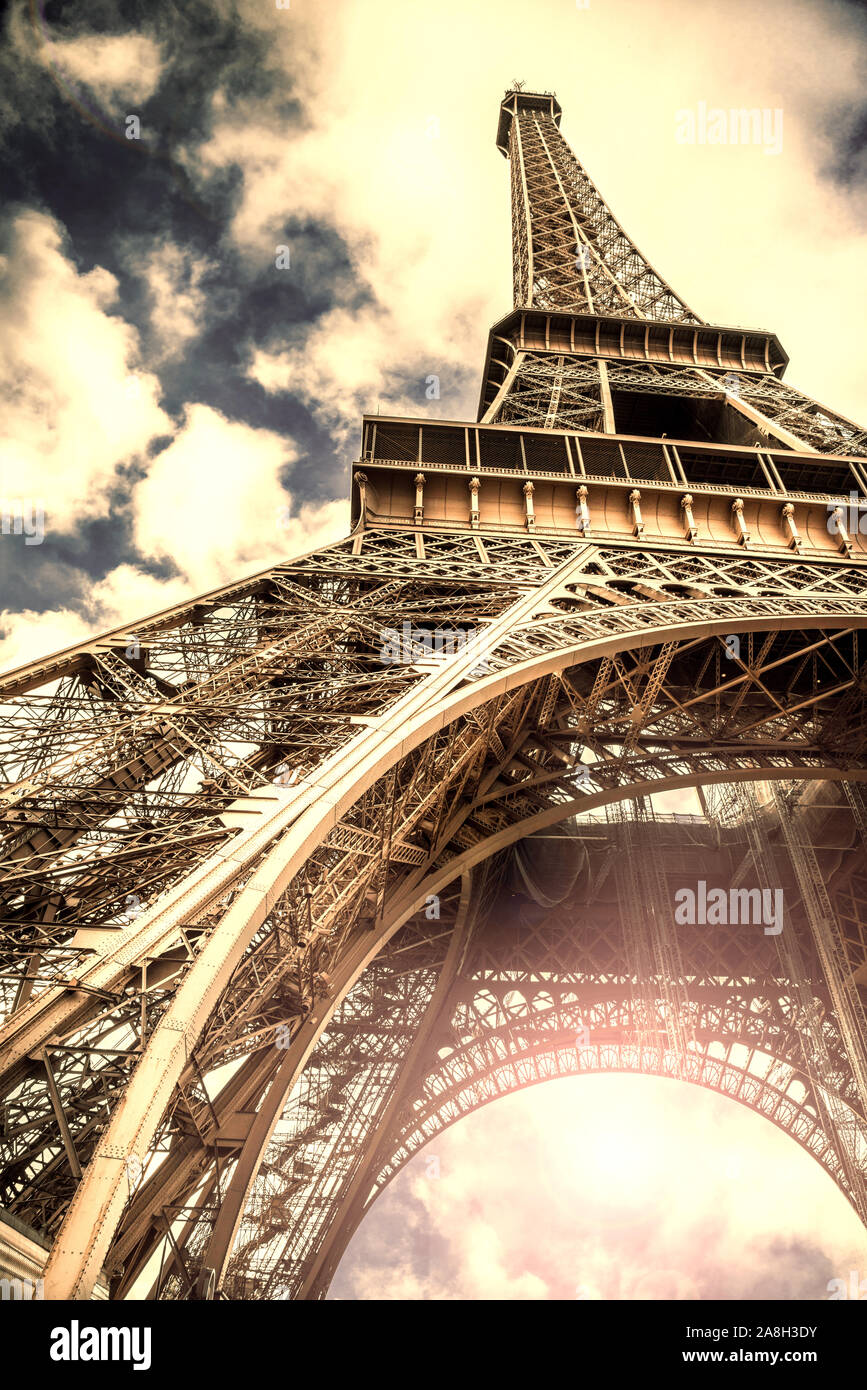 landscape of the Eiffel Tower in Paris Stock Photo - Alamy