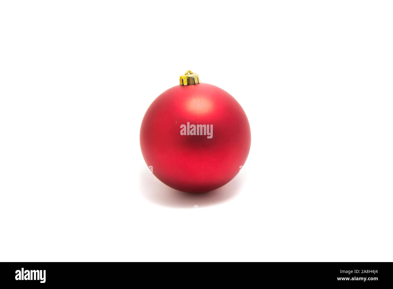 red christmas ball isolated on white background Stock Photo - Alamy