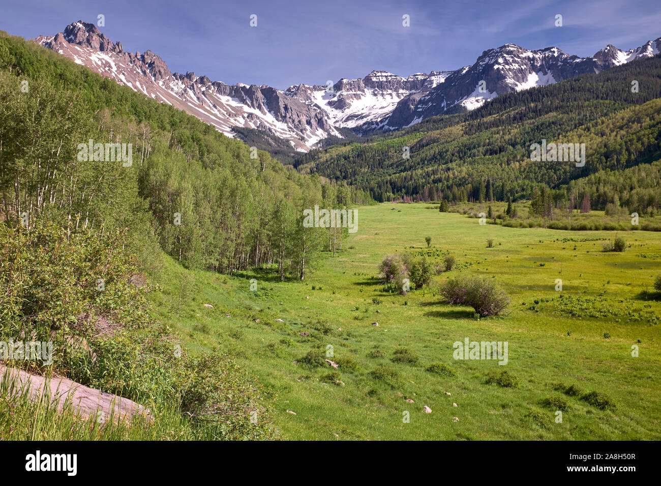 Mount Sneffels Range, San Juan Mountains, Colorado, USA Stock Photo