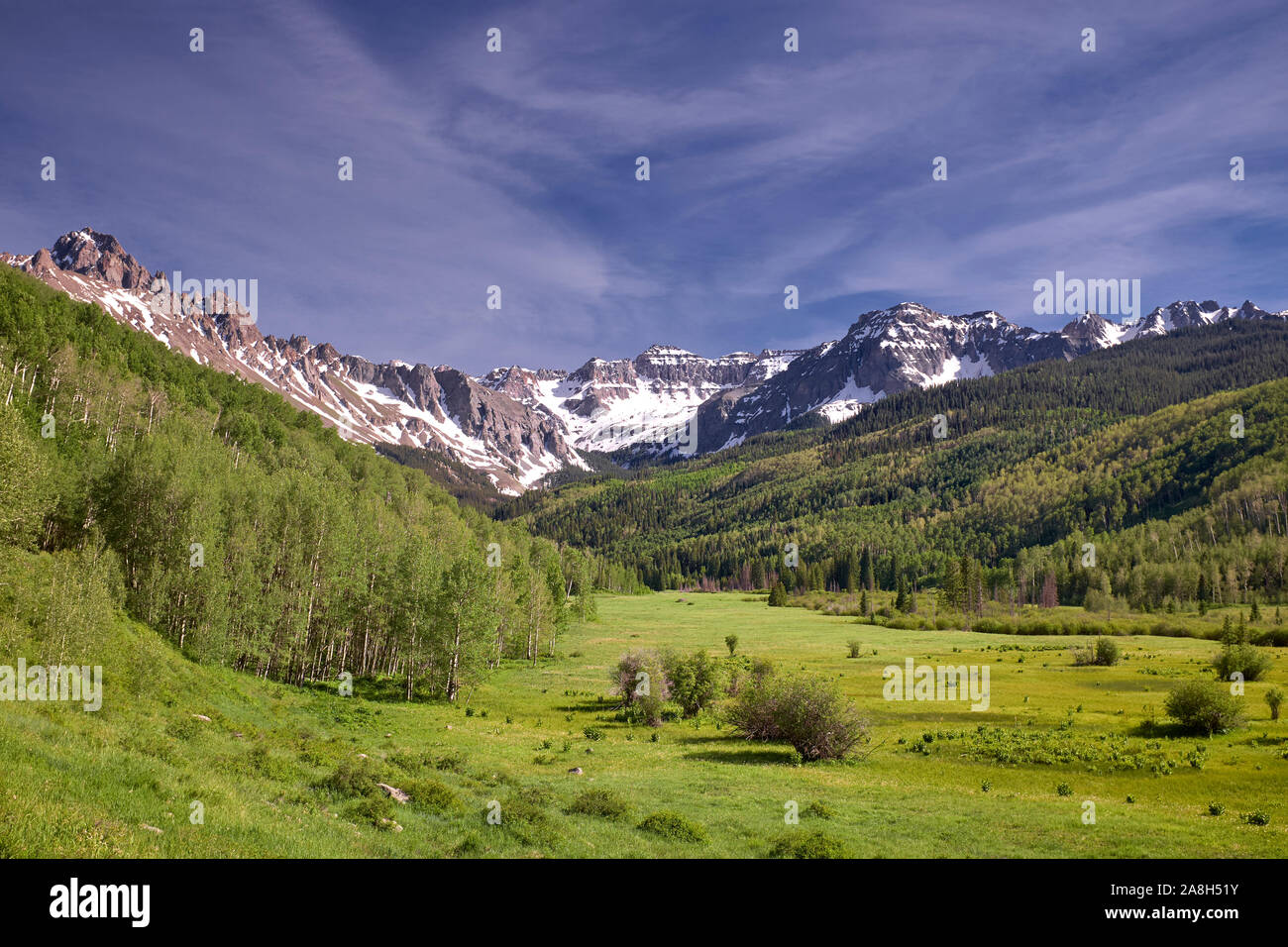 Mount Sneffels Range, San Juan Mountains, Colorado, USA Stock Photo