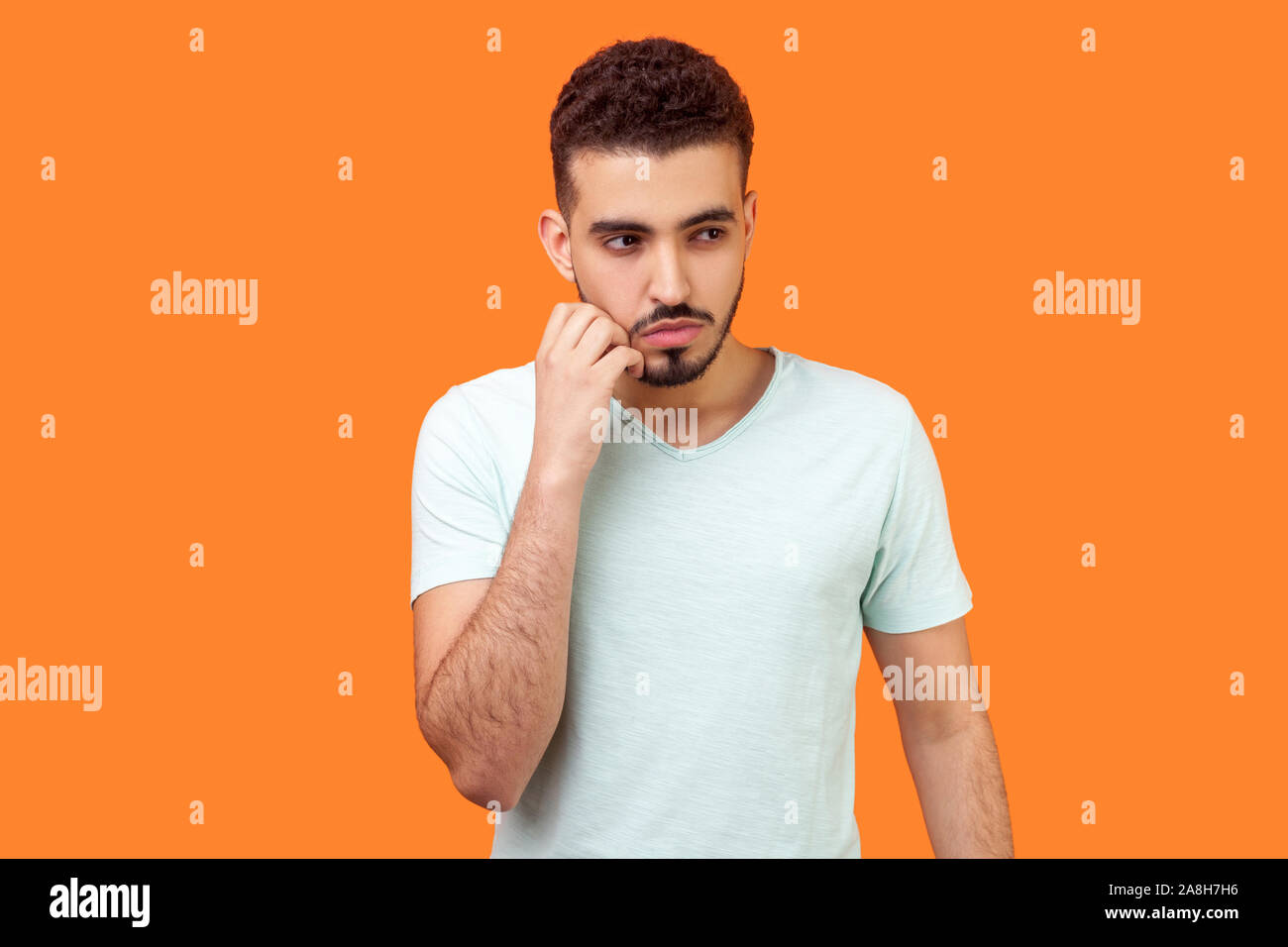 Scratching cheek hires stock photography and images Alamy