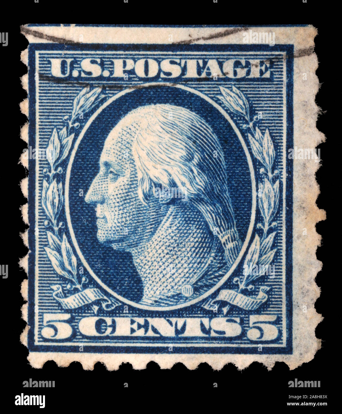Stamp printed in USA shows George Washington, first president of USA 1789-1797, circa 1911 Stock Photo