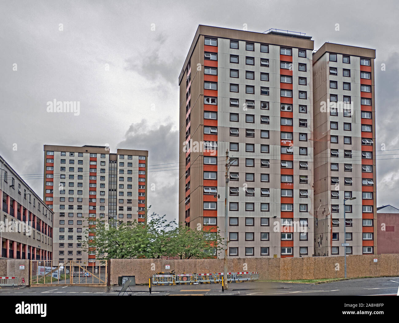 Clydebank East tower blocks awaiting demolition, Yoker, Glasgow Stock