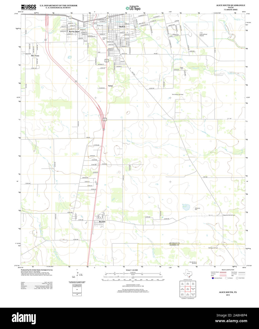 Map of alice texas Cut Out Stock Images & Pictures Alamy