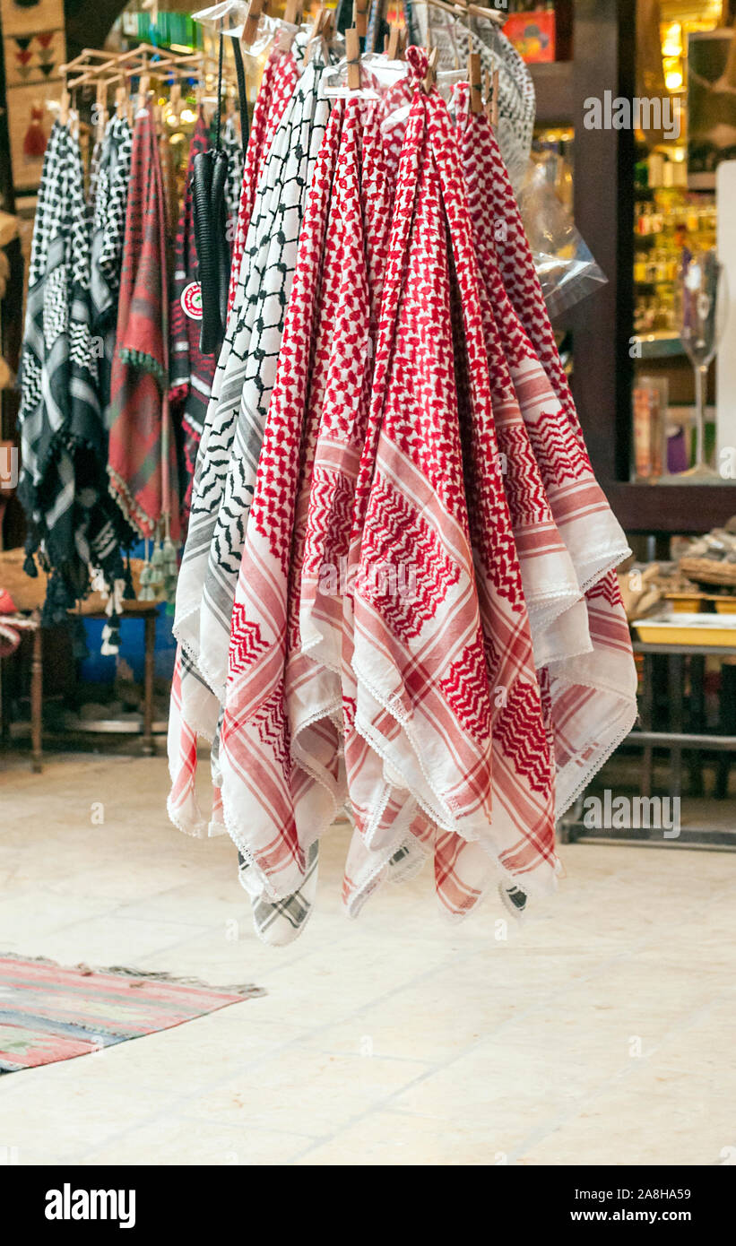 AMMAN, JORDAN-FEBRUARY 2015. Interior of an Arab souvenir shop in the