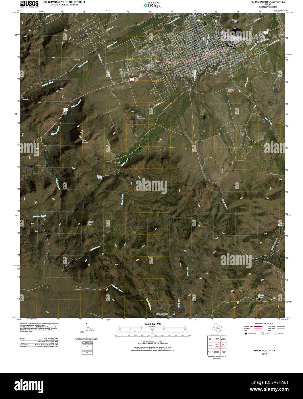 Map of alpine texas Cut Out Stock Images & Pictures Alamy