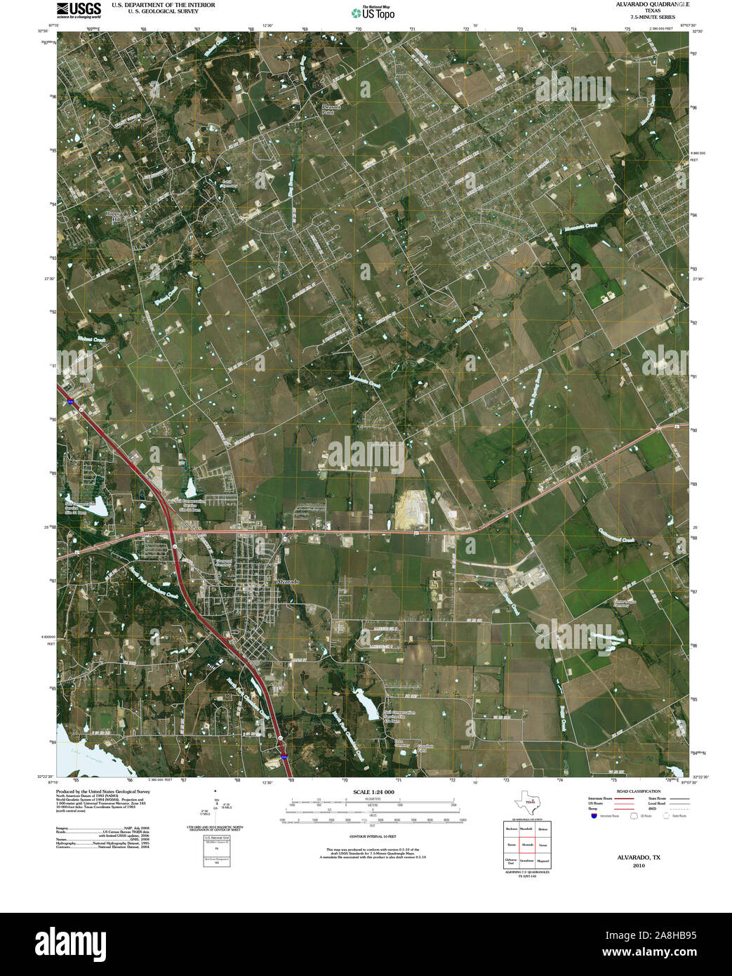 Alvarado Cut Out Stock Images amp - Usgs Topo Map Texas Tx Alvarado 20100318 Tm Restoration 2A8HB95