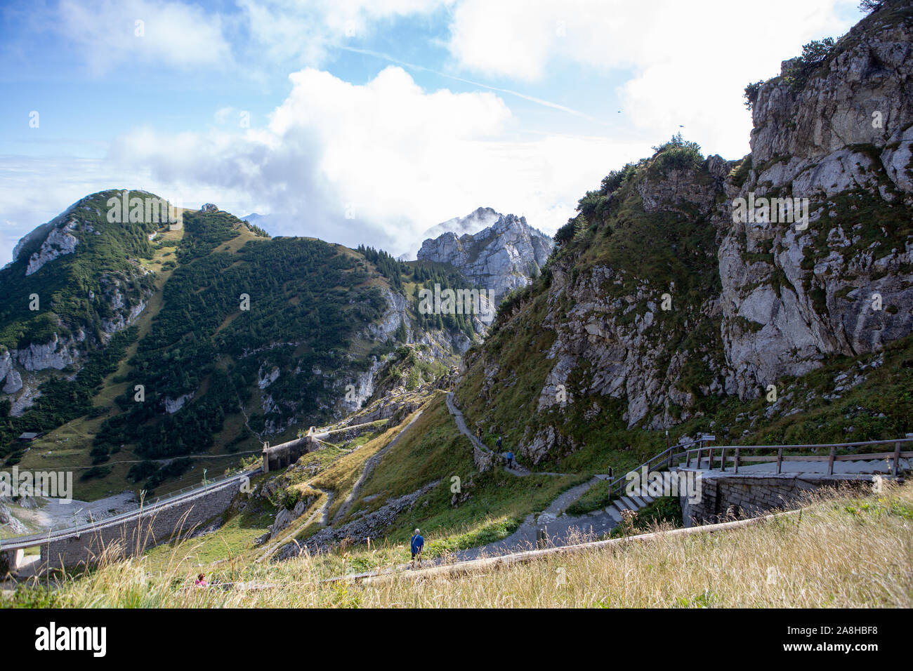 View from Wendelstein mountain. Bayrischzell. Bavaria, Germany. Alps Stock Photo