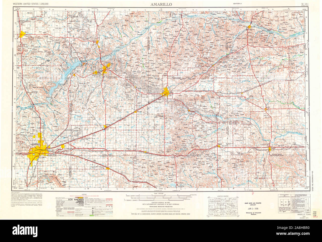 Map of amarillo texas hi-res stock photography and images - Alamy, image size:1300x978