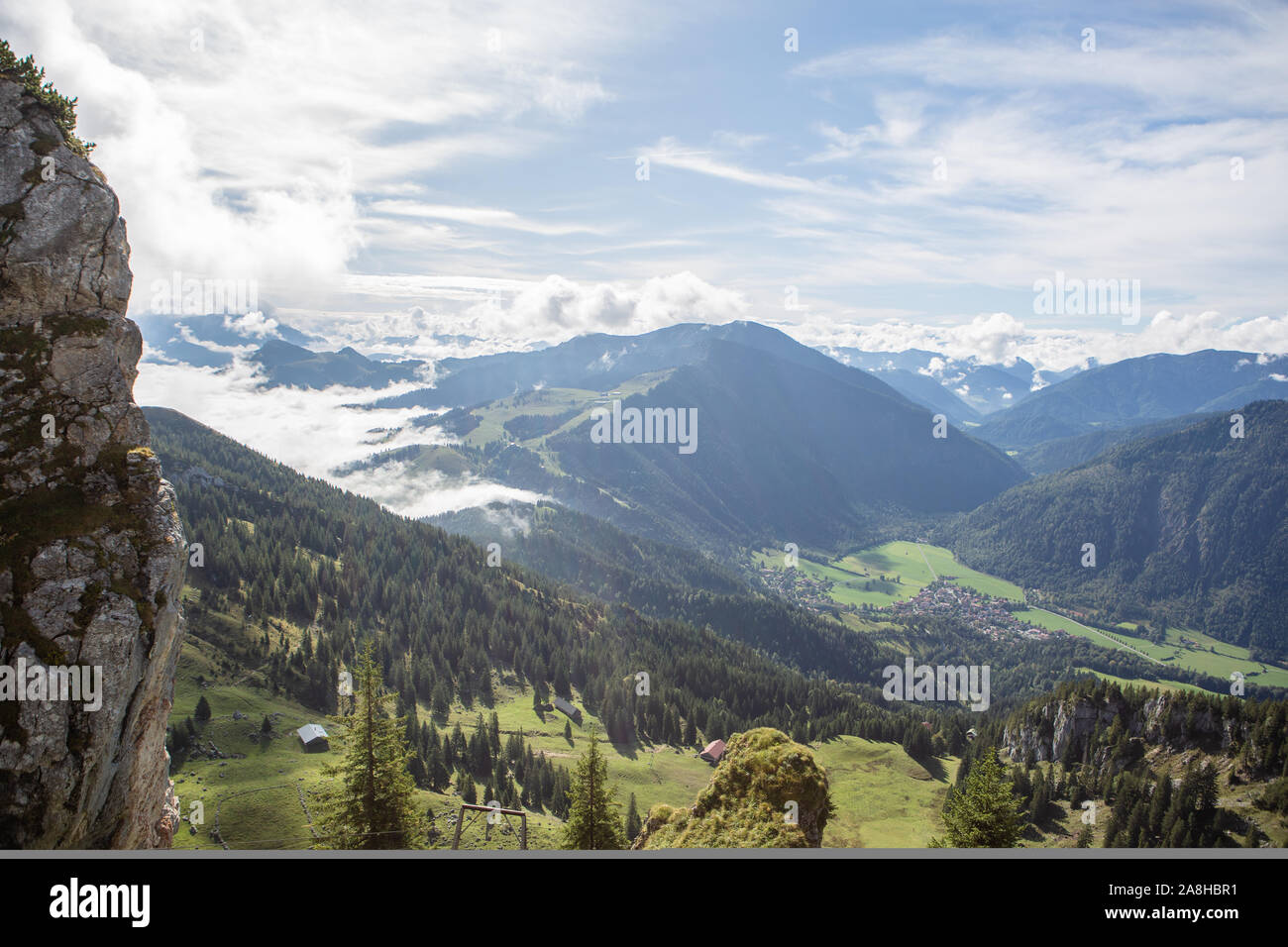 View from Wendelstein mountain. Bayrischzell. Bavaria, Germany. Alps Stock Photo