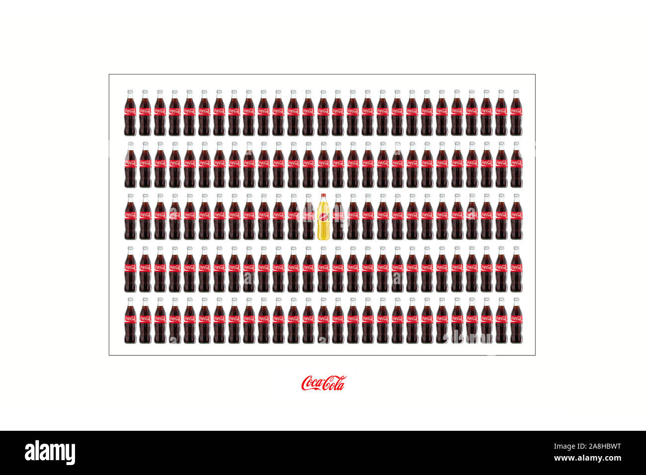 Coca Cola Flaschen, Sinalco, Erfrischungsgetraenk, Stock Photo