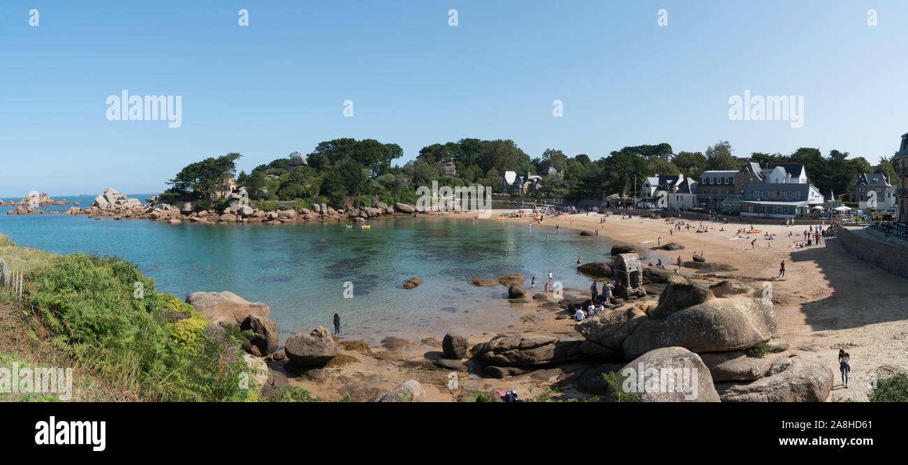 Perros Guirec Cotes d Armor France 21 August 2019 View Of The perros-guirec-cotes-d-armor-france-21-august-2019-view-of-the