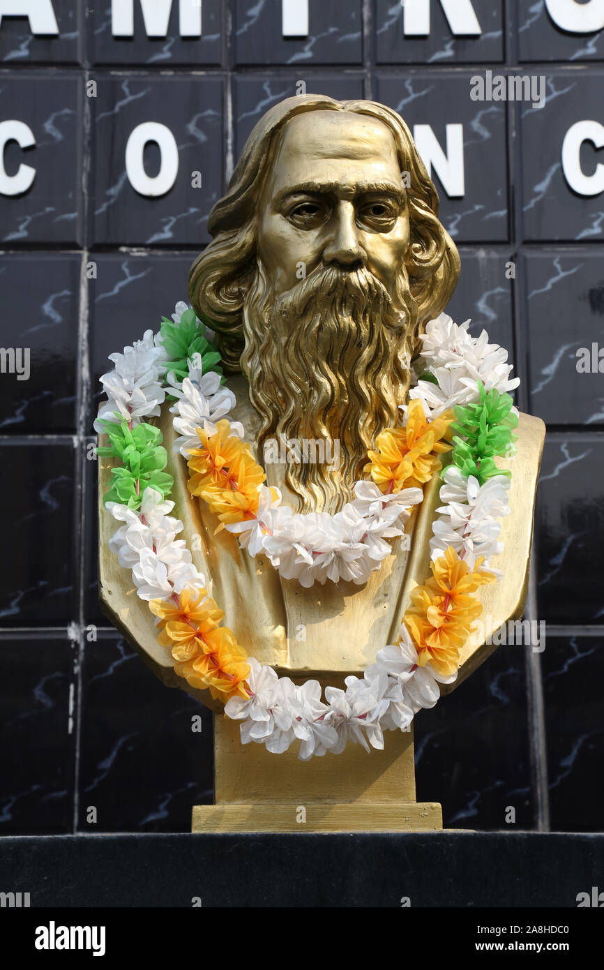 Monument of Rabindranath Tagore in Kolkata, India Stock Photo