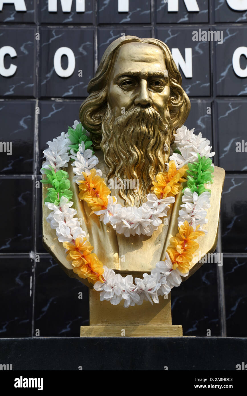 Monument of Rabindranath Tagore in Kolkata, India Stock Photo