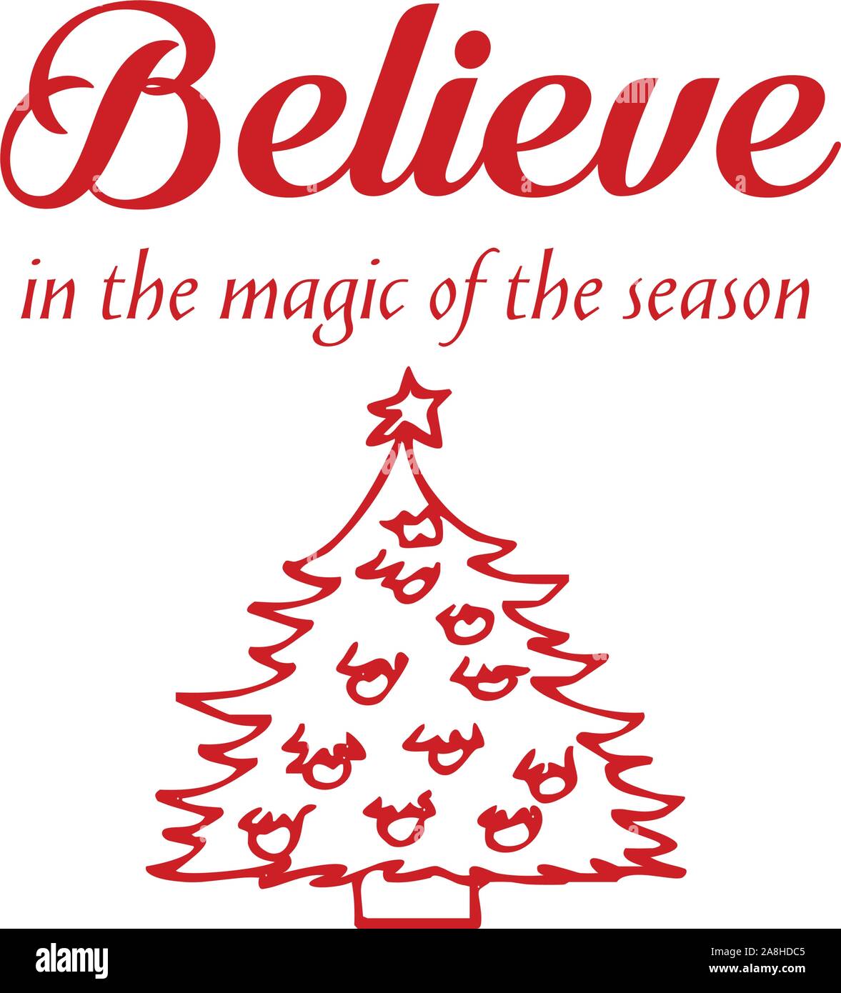 Christmas quote for Christmas cards design, poster, print Stock Vector