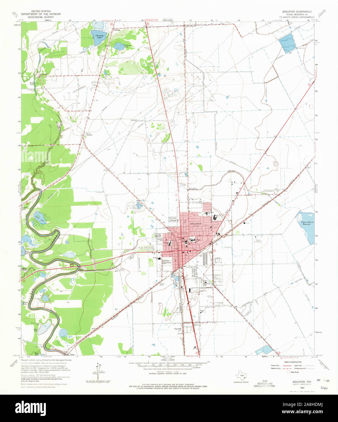 Map of angleton hi-res stock photography and images - Alamy