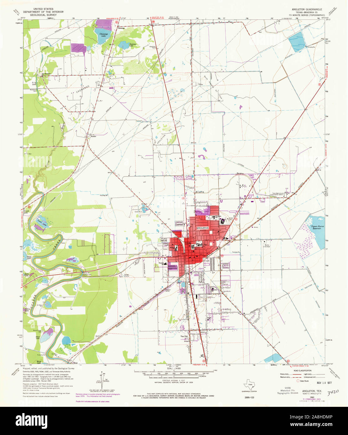 Map of angleton texas hi-res stock photography and images - Alamy