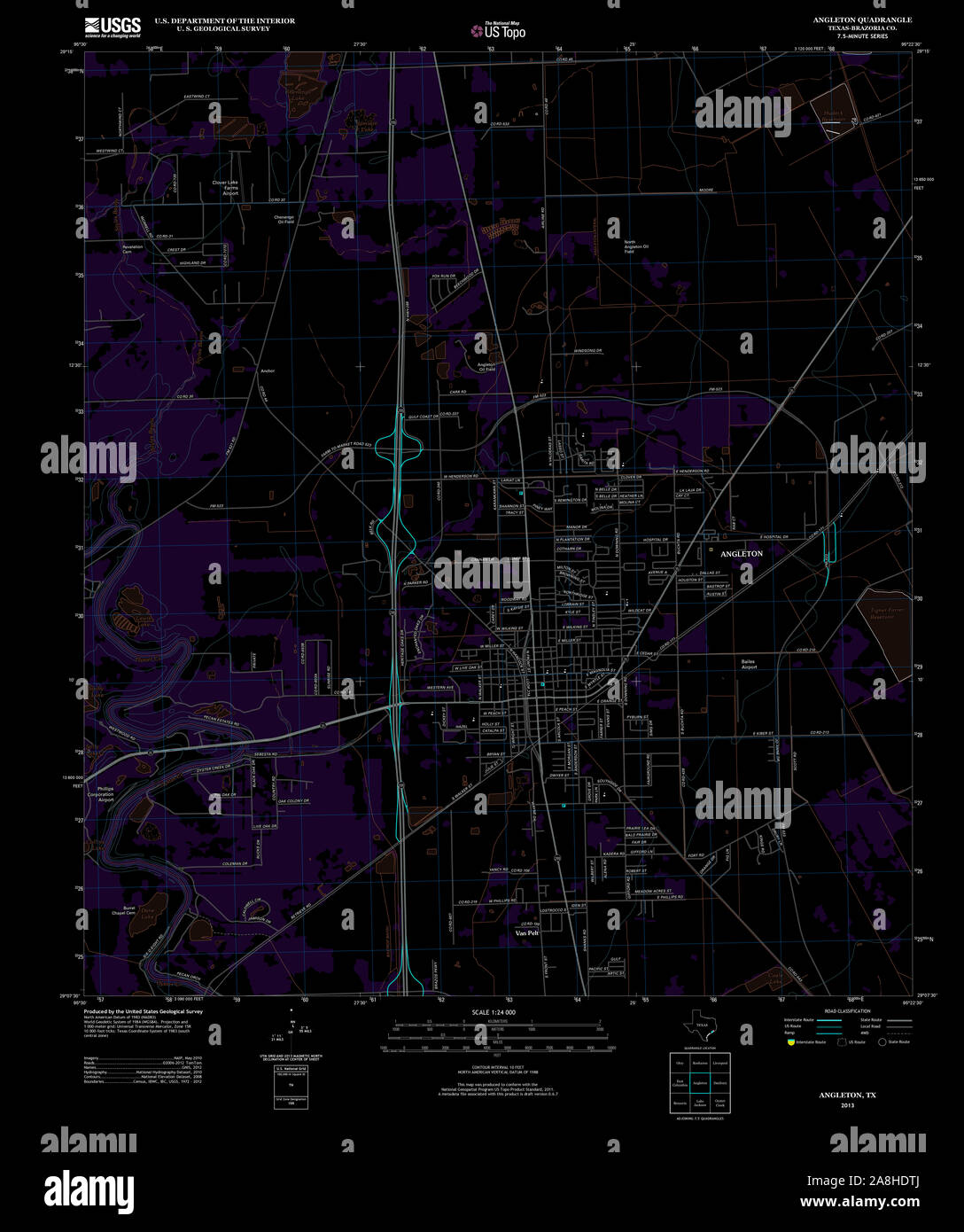 Map of angleton hires stock photography and images Alamy
