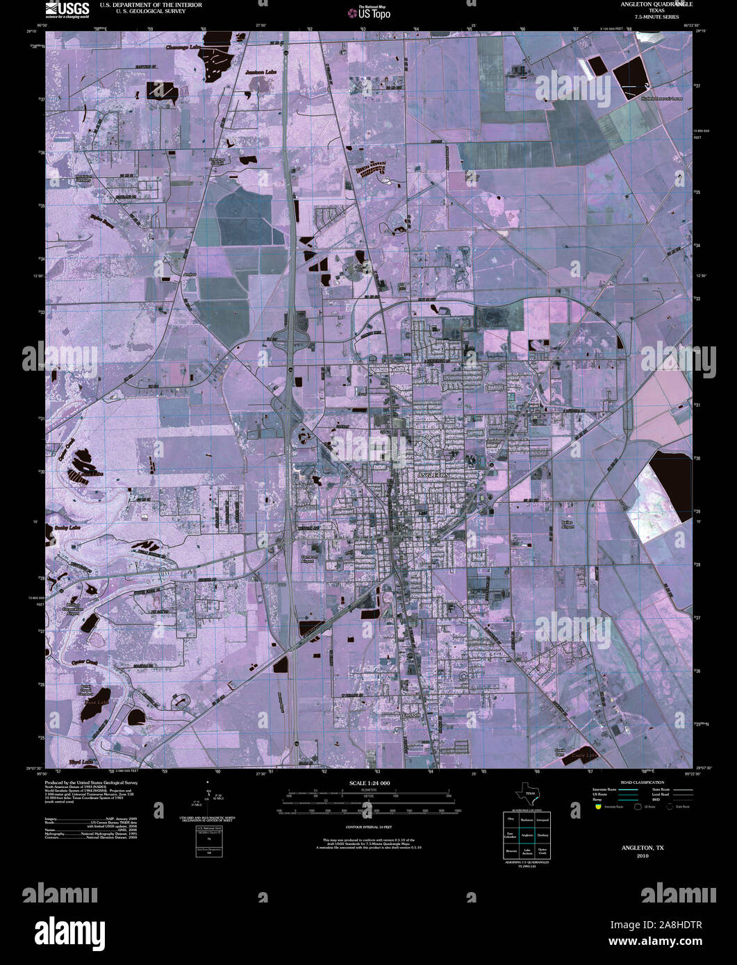 Angleton texas map hires stock photography and images Alamy