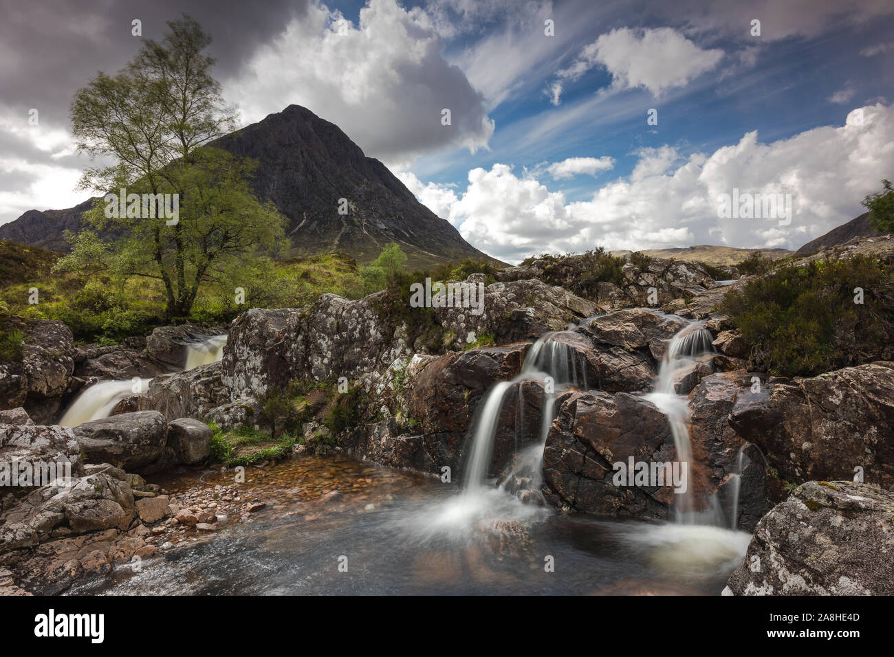The beautiful Glen Etive in Scotland... Stock Photo