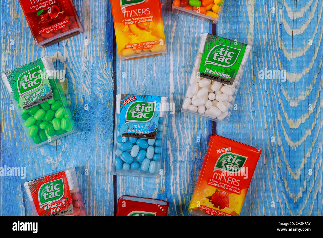 Ferrero Tic Tac candy. Original orange flavour and Canadian packaging  pictured Stock Photo - Alamy