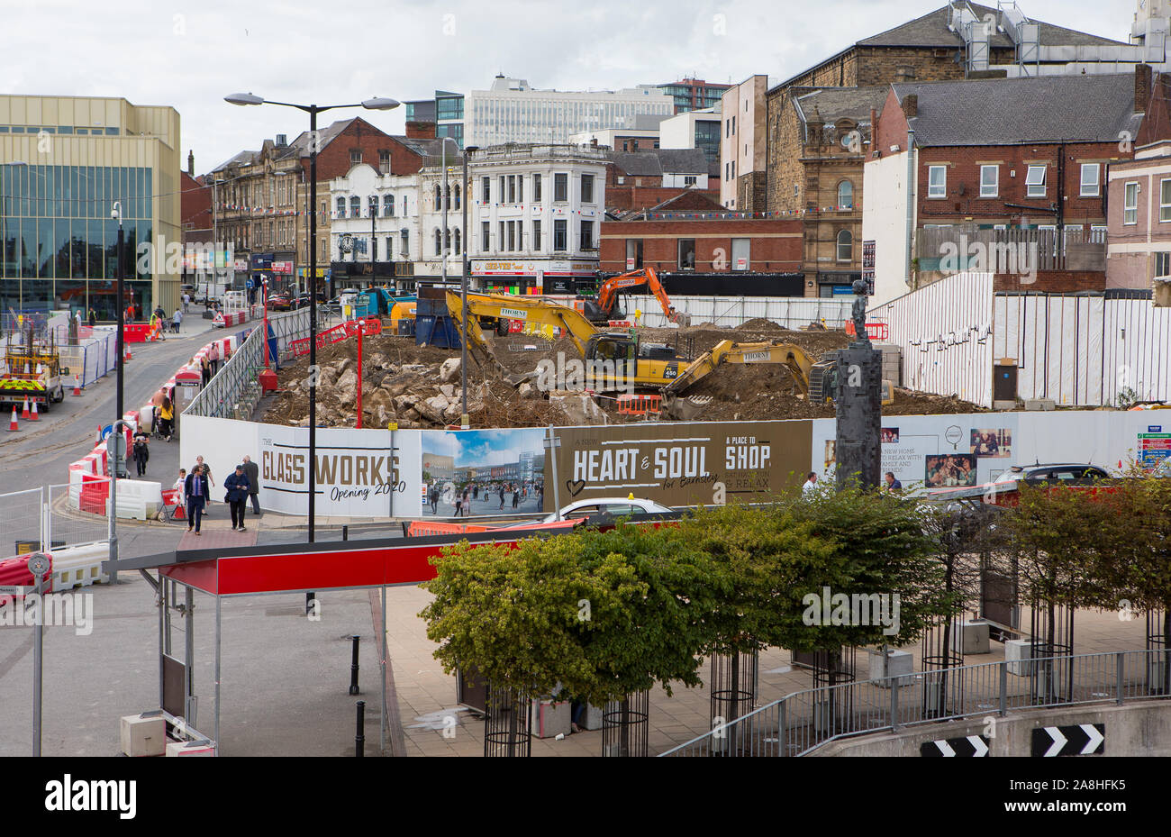 The Glass Works development building site, Barnsley, South Yorkshire