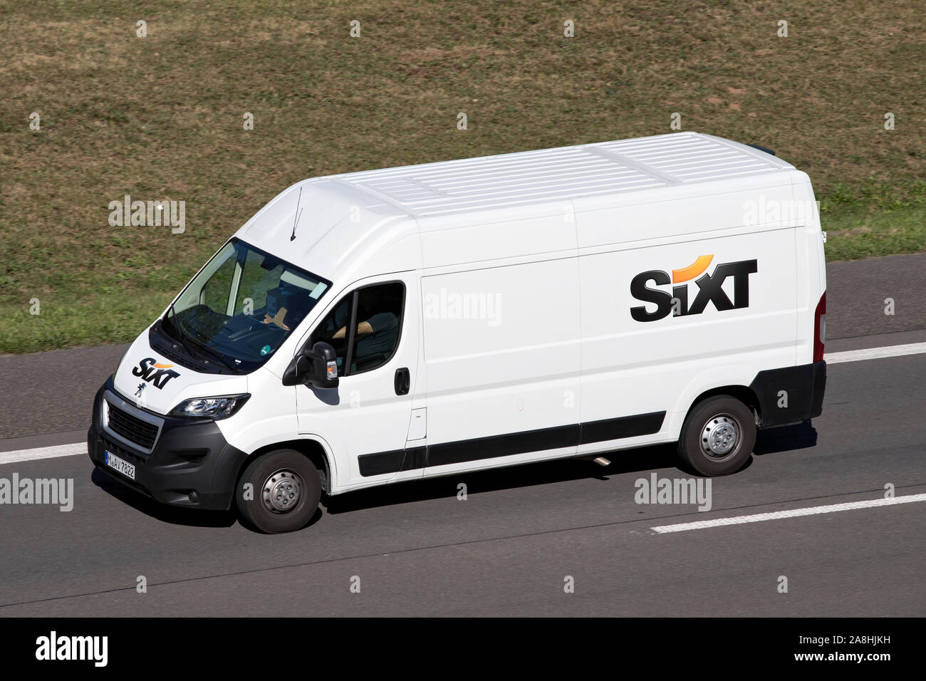 Peugeot Boxer of Sixt on motorway. Sixt SE is a European multinational car  rental company with about 4,000 locations in over 100 countries Stock Photo  - Alamy
