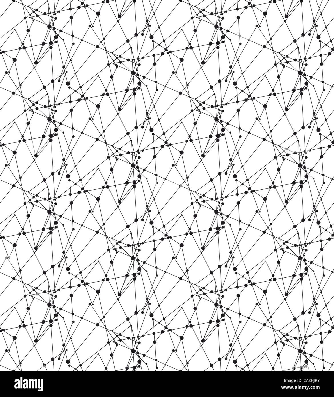 Technological pattern, black lines ,triangle background. - Vector Stock Vector