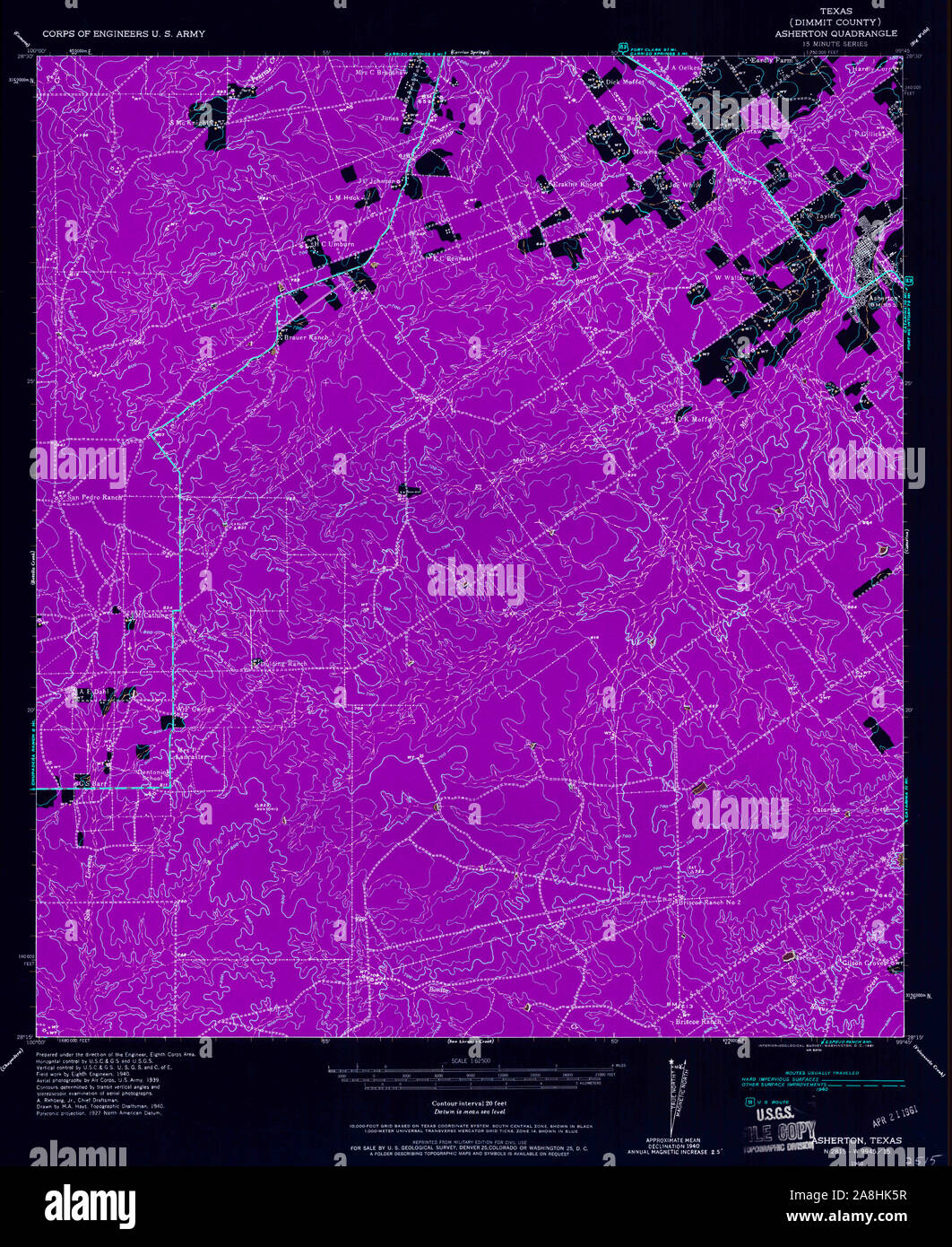 Map of asherton texas hires stock photography and images Alamy