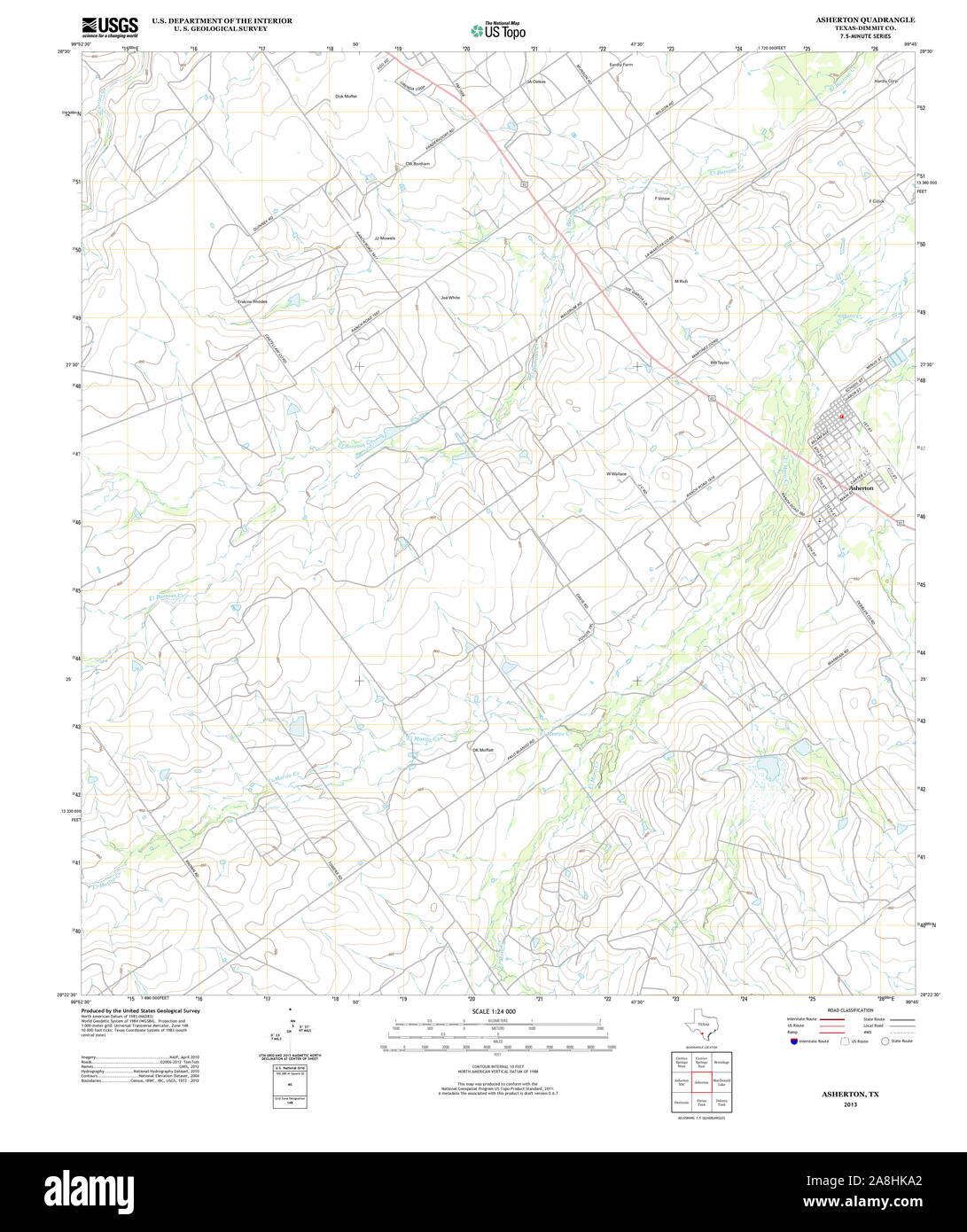 Map of asherton texas Cut Out Stock Images & Pictures Alamy