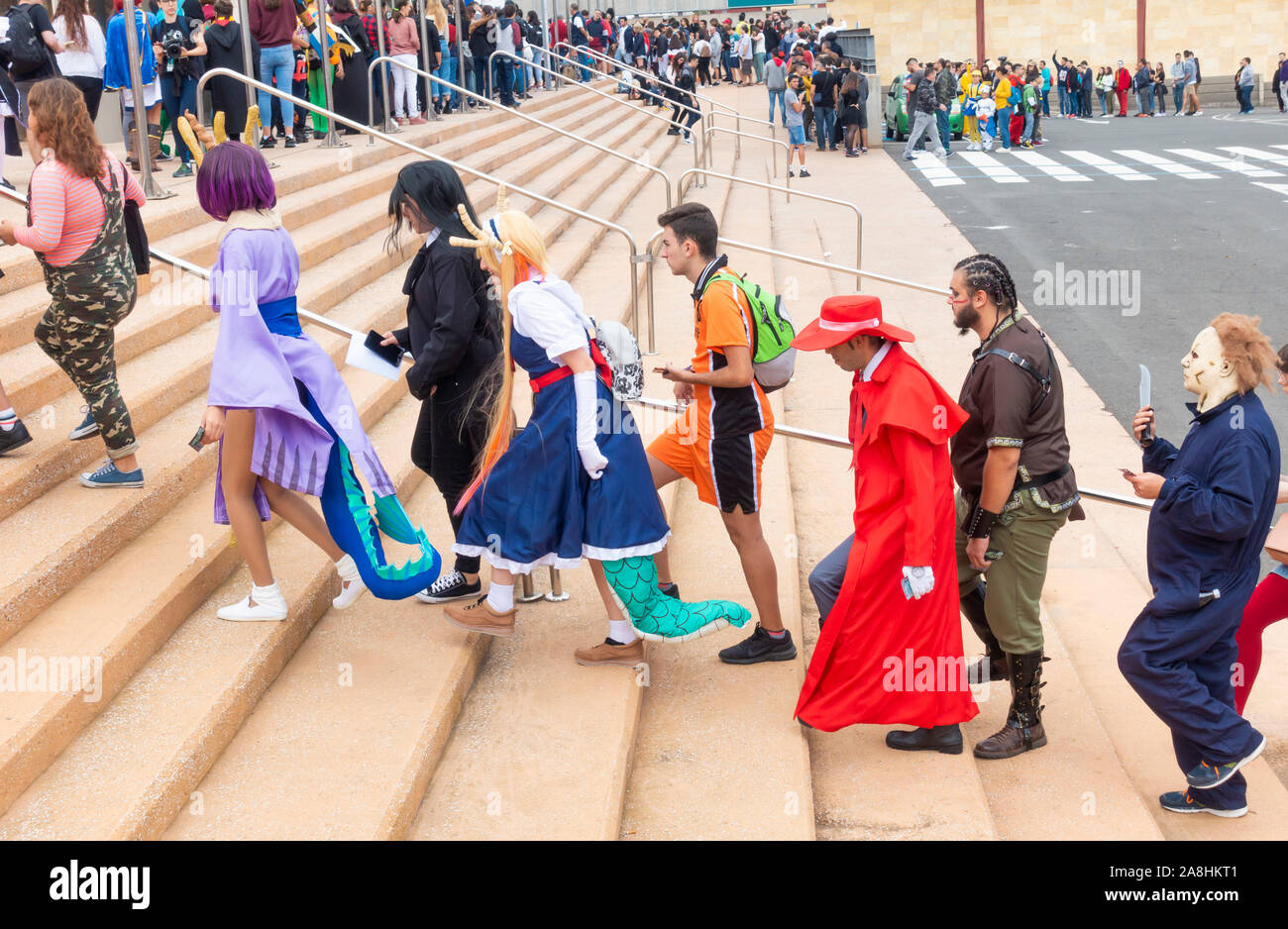 Las Palmas, Gran Canaria, Canary Islands, Spain. 9th November 2019. People  queuing to enter Manga and Comic-Can festival in Las Palmas on Gran  Canaria. Credit: ALAN DAWSON/Alamy Live News Stock Photo -