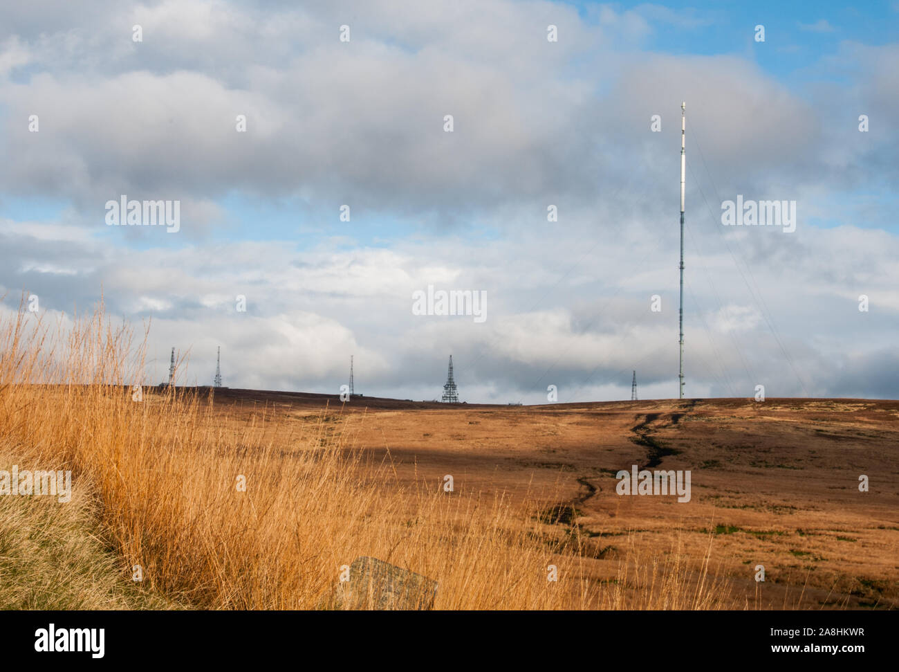 Around the UK Lancashire The Winter Hill transmitting station Stock