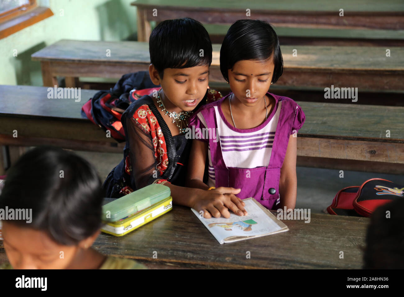 Kids in school, Kumrokhali, West Bengal, India Stock Photo