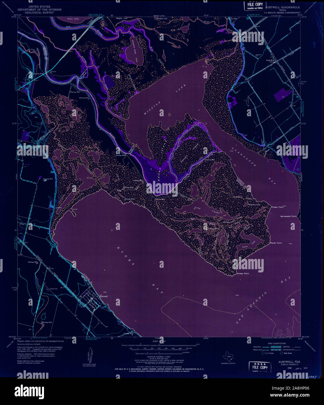 Map of austwell texas hi-res stock photography and images - Alamy