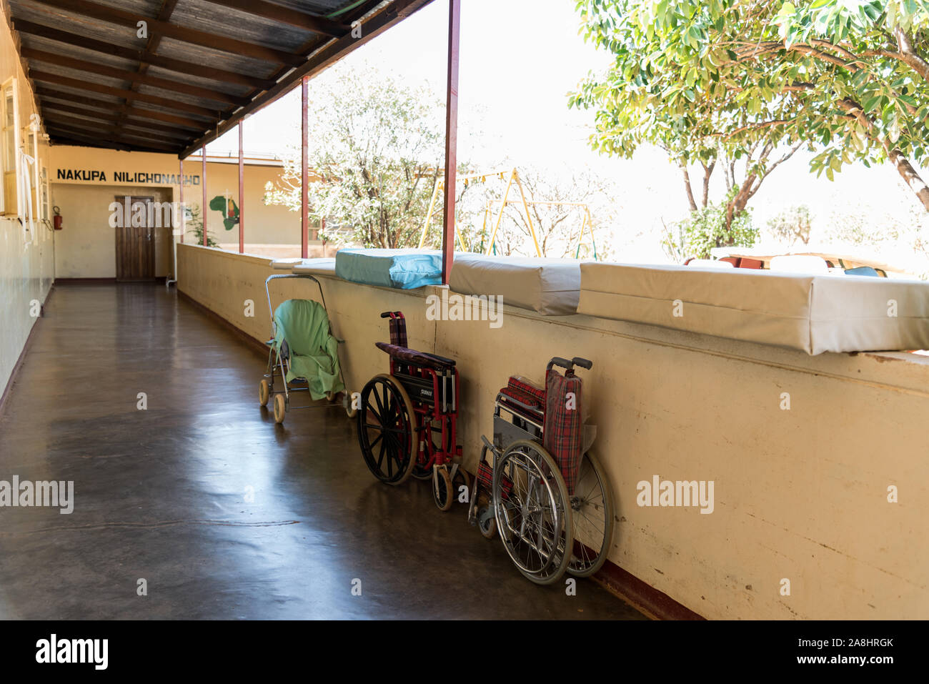 Wheelchairs in Wamba Hospital, Kenya Stock Photo Alamy
