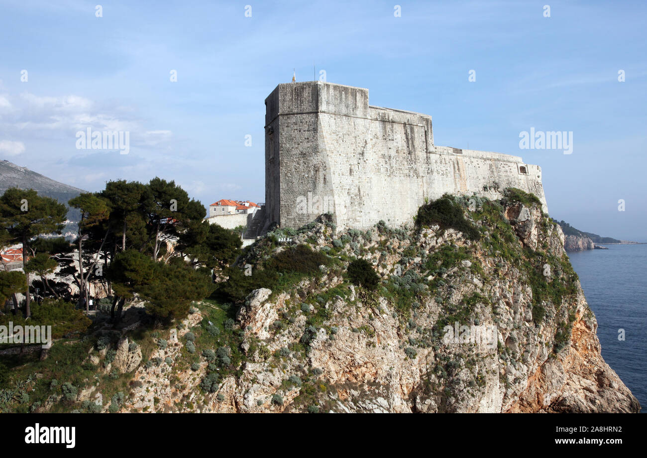 Fort Lovrijenac, Dubrovnik Stock Photo - Alamy