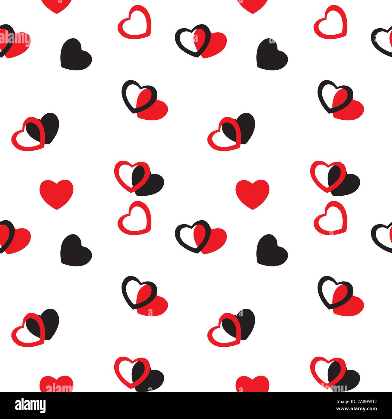 Heart love seamless pattern background. Vector illustration Stock Vector