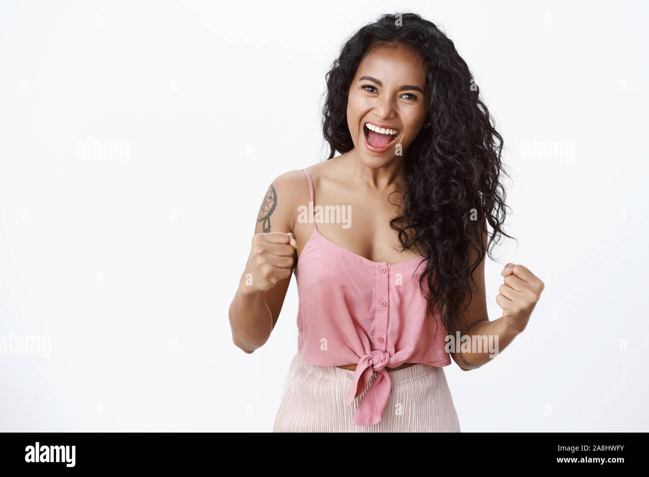 Female fist pump hi-res stock photography and images - Alamy