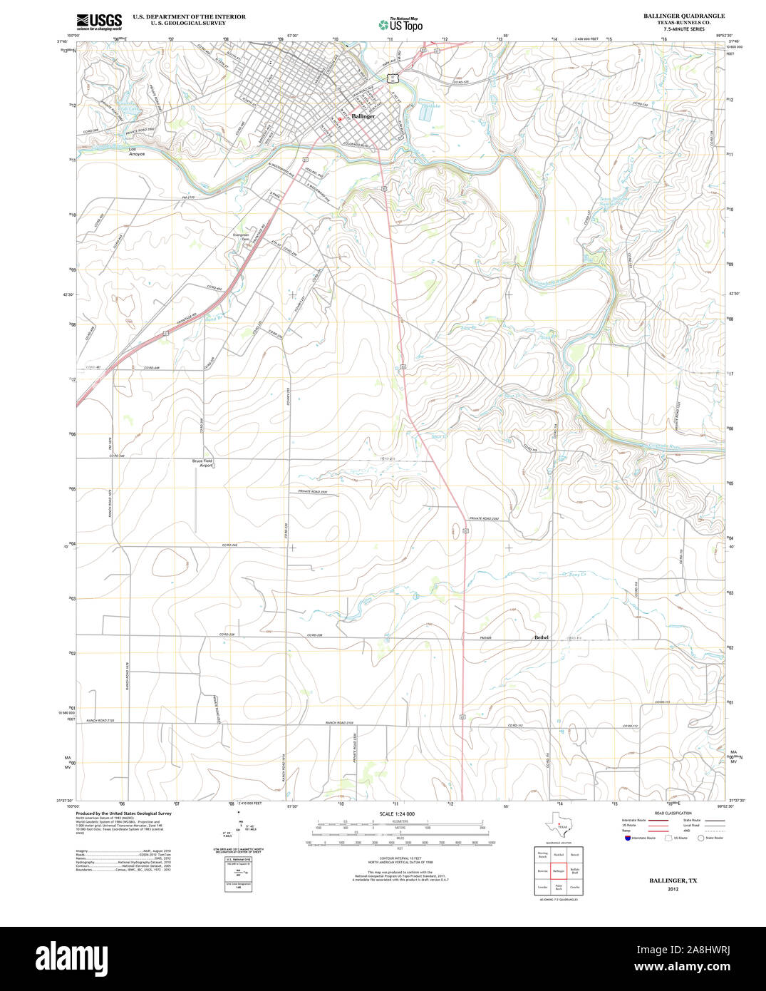 Ballinger texas map Cut Out Stock Images & Pictures Alamy