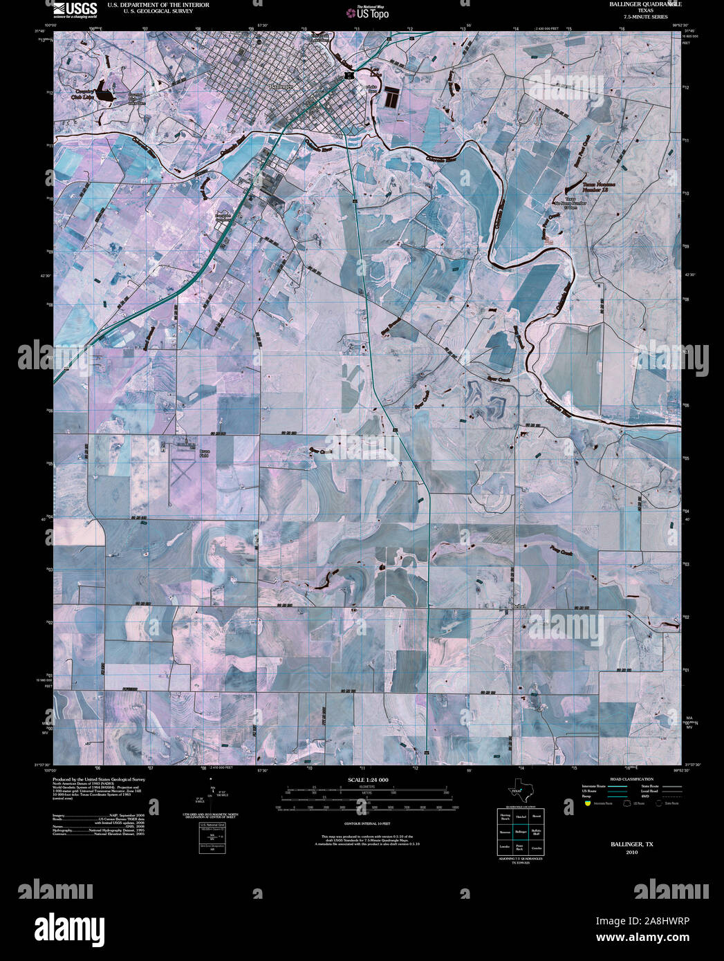 Ballinger texas map hires stock photography and images Alamy