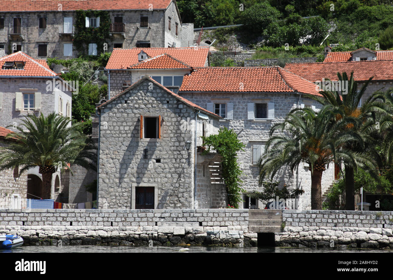 Mediterranean house in Perast, Montenegro Stock Photo Alamy