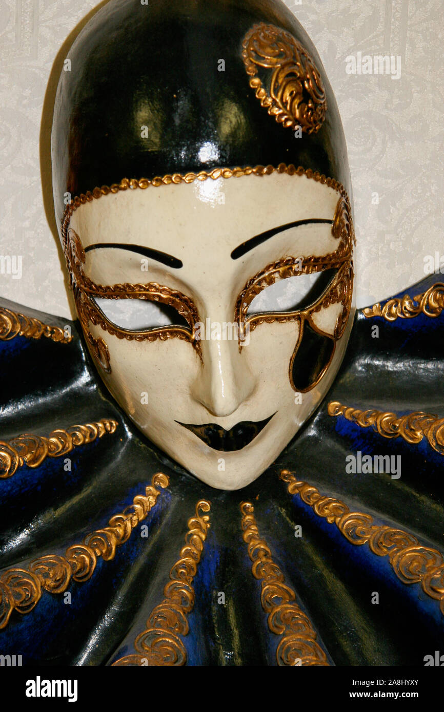 Mask on Display at a Souvenir Shop in the Street of Venice, Italy
