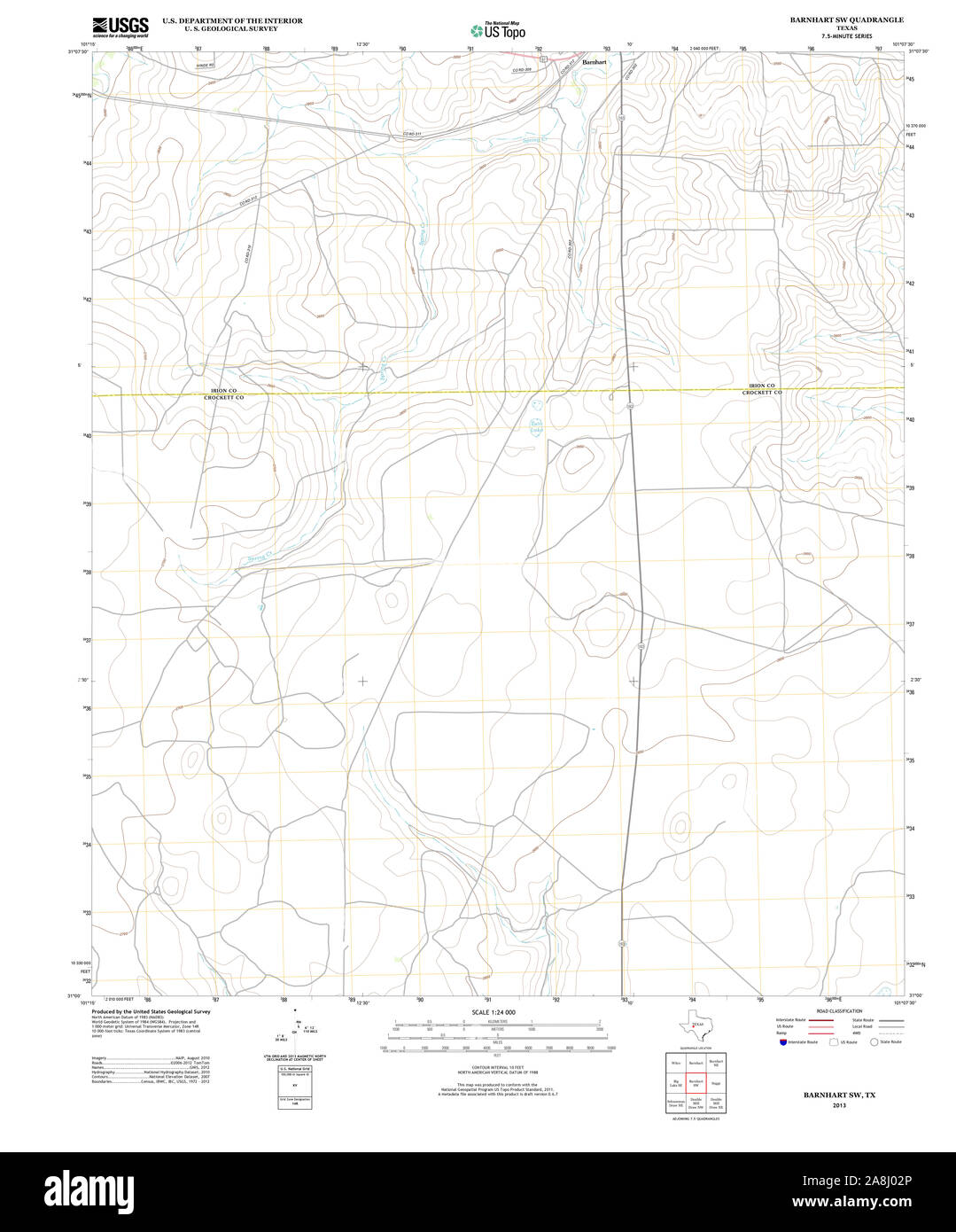 Map of barnhart texas hires stock photography and images Alamy