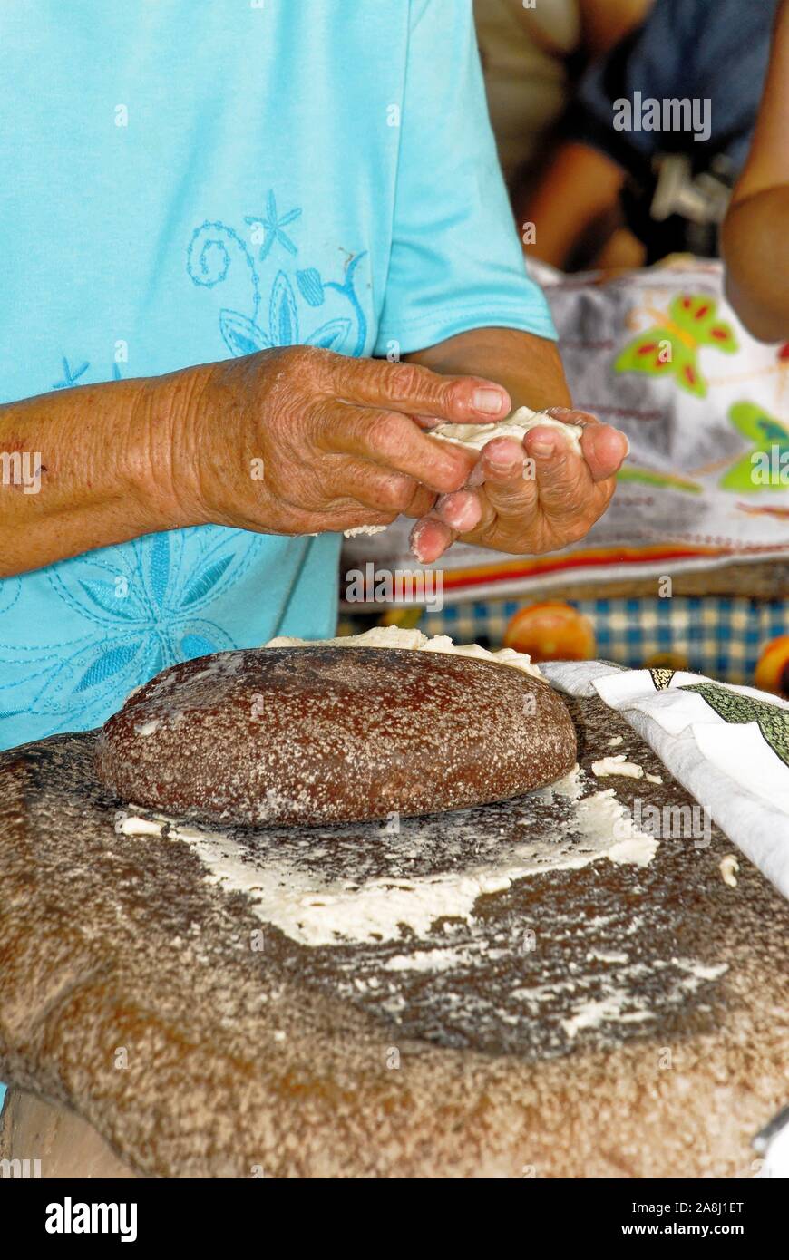 Making tortillas in El Fuerte, Sierra Madre Occidental, Sinaloa State