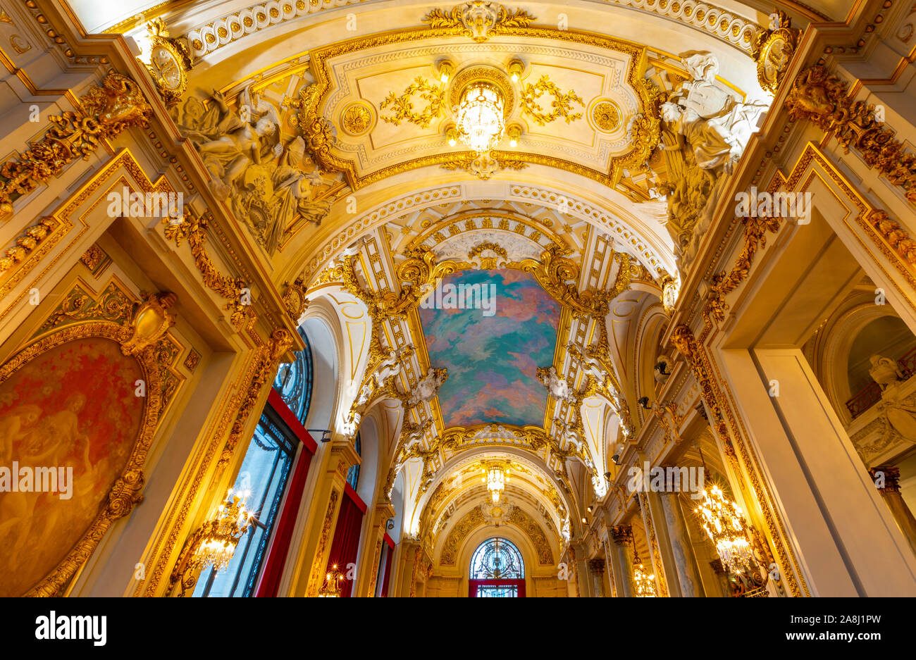 The Foyer of Lille Opera House, Lille, France Stock Photo