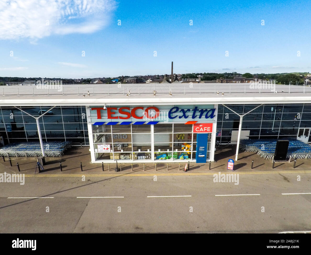 Tesco Extra at the local business park right by the city centre of