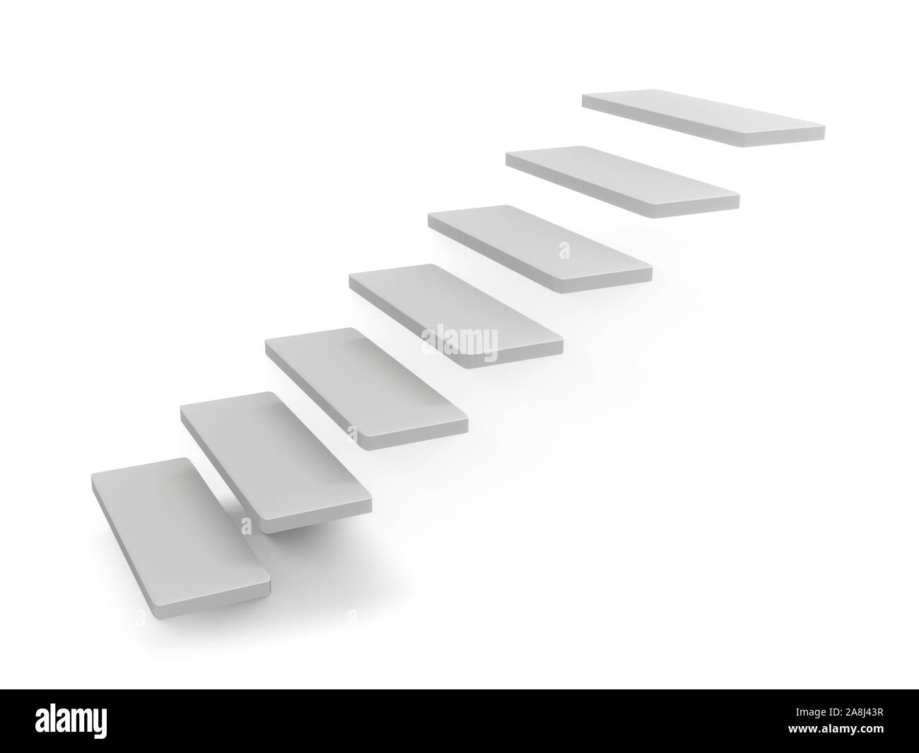 Staircase with steps in the air. Business concept. 3d render Stock Photo